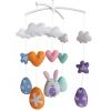 Easter Rabbit Eggs Baby Crib Mobile Infant Room Hanging Musical Mobile Crib Toy Nursery Decor for Girls Boys