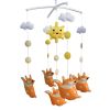 Handmade Baby Crib Mobile Animal Baby Nursery Mobile Toy Hanging Decor Boys Girls Baby Shower Gift; Fox