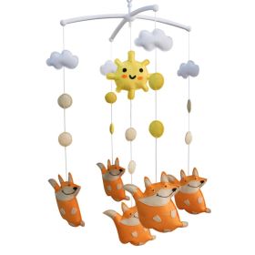 Handmade Baby Crib Mobile Animal Baby Nursery Mobile Toy Hanging Decor Boys Girls Baby Shower Gift; Fox