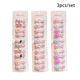 3Pcs/set Baby Hair Clips Cartoon Bows Flower Kids Hairpins For Girls Sweet Children Clips Barrettes Baby Hair Accessories