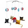 Handmade Baby Crib Mobile Kids Room Decor Baby Musical Mobile Cats and Balls