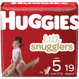 Huggies Little Snugglers Baby Diapers Size 5;  Count 19