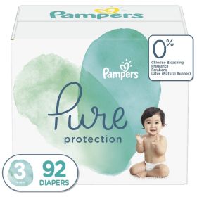 Pampers Pure Protection Natural Diapers, Size 3, 92 Count