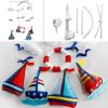 Colorful Sailboat Baby Musical Crib Mobile Handmade Infant Gift Boys Girls Nursery Room Decor