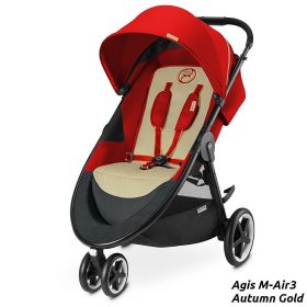 CYBEX Gold Agis Lightweight Baby Stroller (Color: Hot & Spicy, Model: AGIS M-AIR3 (3 wheels))