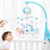 Musical Crib Bed Bell Rotating Mobile Star Projection Nursery Light Baby Rattle Toy