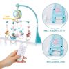 Musical Crib Bed Bell Rotating Mobile Star Projection Nursery Light Baby Rattle Toy